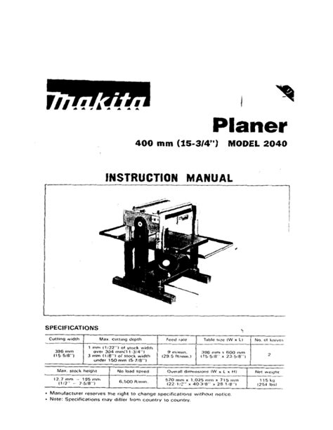 MAKITA 2040 (03) pdf manual